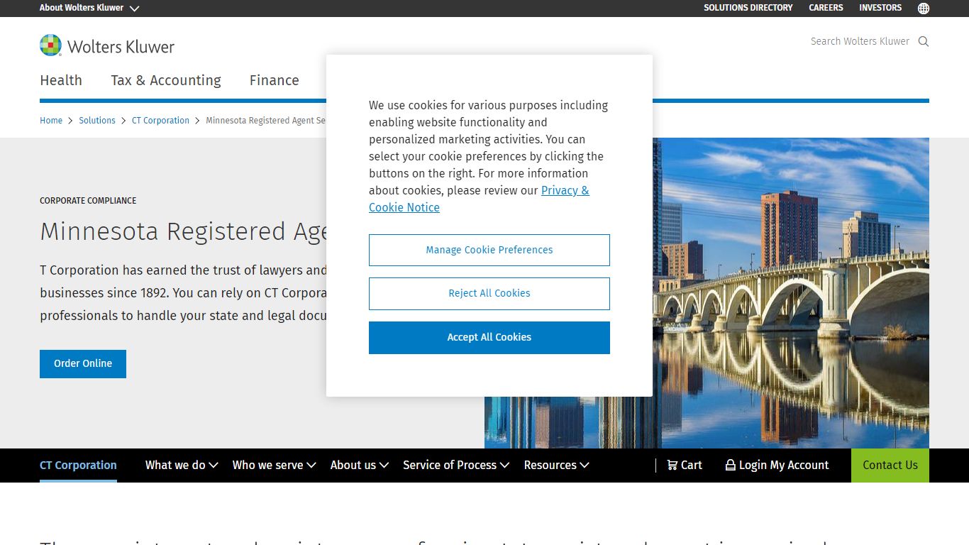 Minnesota Registered Agent Services by CT Corporation - Wolters Kluwer